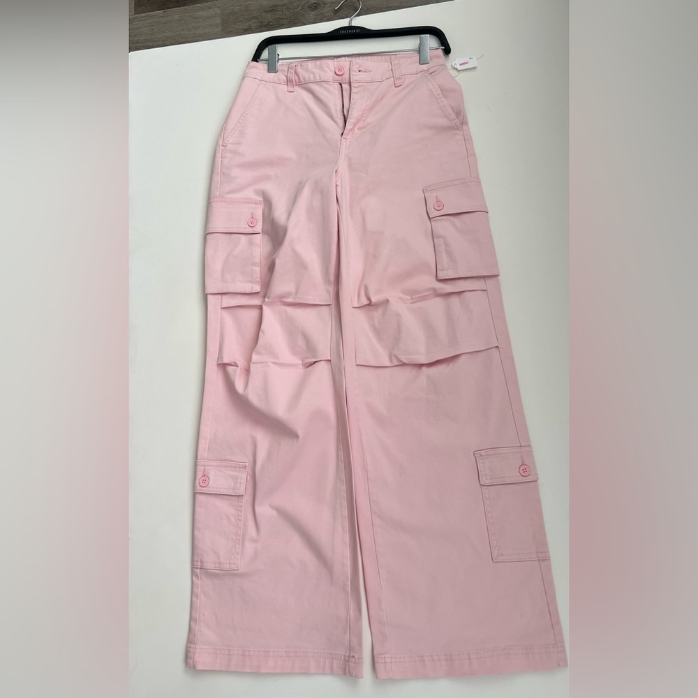Wild Fable High Rise Cargo Utility Pants in light pink.